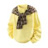 American Style Minimalist Solid Color Hoodie Men Women Loose Streetwear Couple Casual Top