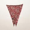Retro Cashew Print Silk Scarf Accessories Rhombus Versatile Triangle Scarf Spring And Summer Thin Out Clothing With Shawl