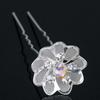 5Pcs Fashion Metal Pearl Flower Hairpin Stick Headwear U-shaped Rhinestone Hair Clip Headdress Bridal Hairpin Wedding