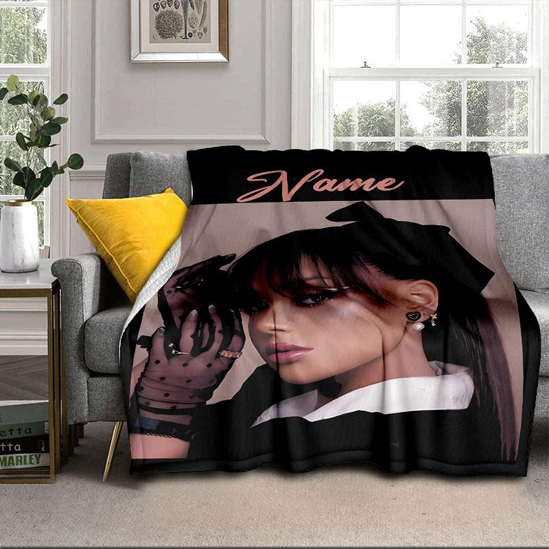 Custom Name Fashionable Ayli-va Blanket Bed Sofa Blanket Flannel Blanket for Camping, Hiking, Picnic Essentials,gift for Family and Friends