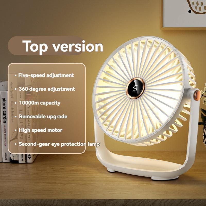 USB Rechargeable Table Fan Portable Mini Desk Fan 360 Degree Rotation Adjustable Clip-on Fan For Student Dormitory