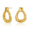 Vintage Geometric Water Drop Earrings For Women Gold Plated Minimalist Fashion Ear Jewelry