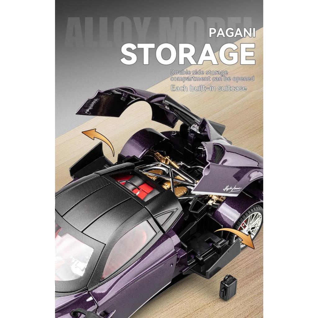 Pagani Huayra Dinastia Sportwagen-Modell im Maßstab 1:18 aus Metallguss, mit realistischem Sound und Lichteffekten – das perfekte Geschenk für Kinder.