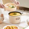 1.6L Mini Electric Rice Cooker Double-layer with Steamer 300W/600W Power Non-Stick Hot Pot with Handle for Dorm Home Office