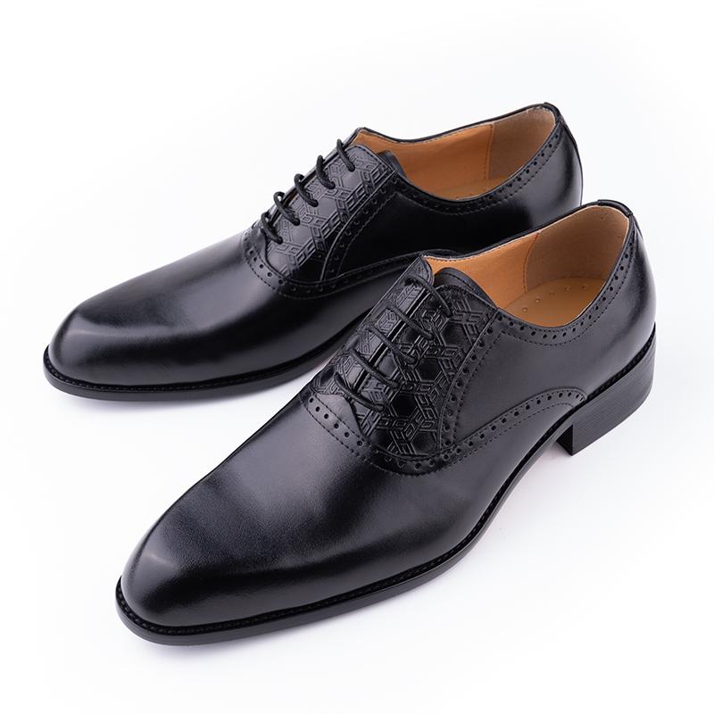 Fashion Wedding Party Shoes For Men Retro Elegant Printing Social Business Footwear Red Black Classic Office Dress Adult Shoe New Arriva