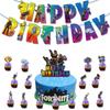 Fortnite Cake Topper Banner Flags for Birthday Party Decor