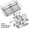 Frienda 20 Pieces Microwave Fuse 20 Amp Ceramic Fuse Slow Blow Microwave 250v 20a 6.35 x 30 mm Compatible with Ge Wb27x10388 Kenmore Slow Blow