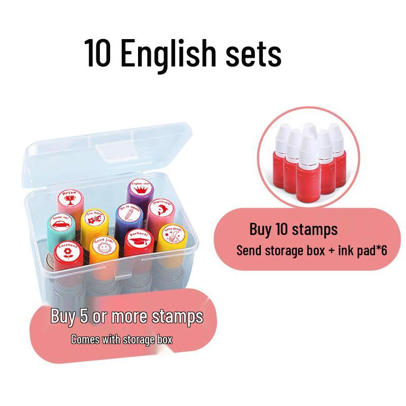 English Teacher's Grading Stamp: Encouragement and Praise for Primary Students