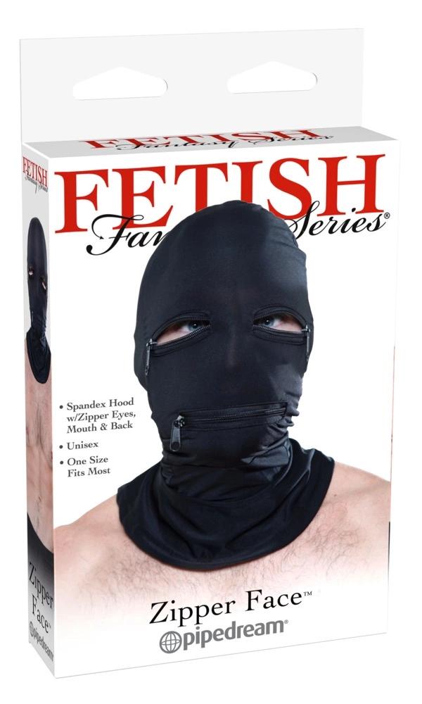 Fetish Fantasy Series - BDSM Head Hood with Zipper Black