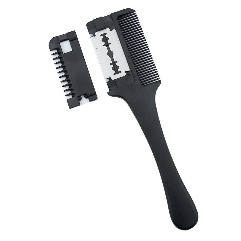 1PC Trimmer Black Handle Hair Razor Cutting Thinning Comb with Blades