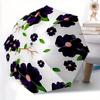 1pc Purple Flower Print Automatic Umbrella - 8-Rib Foldable Design, Outdoor Adventures, and Family Celebrations Yy250829047