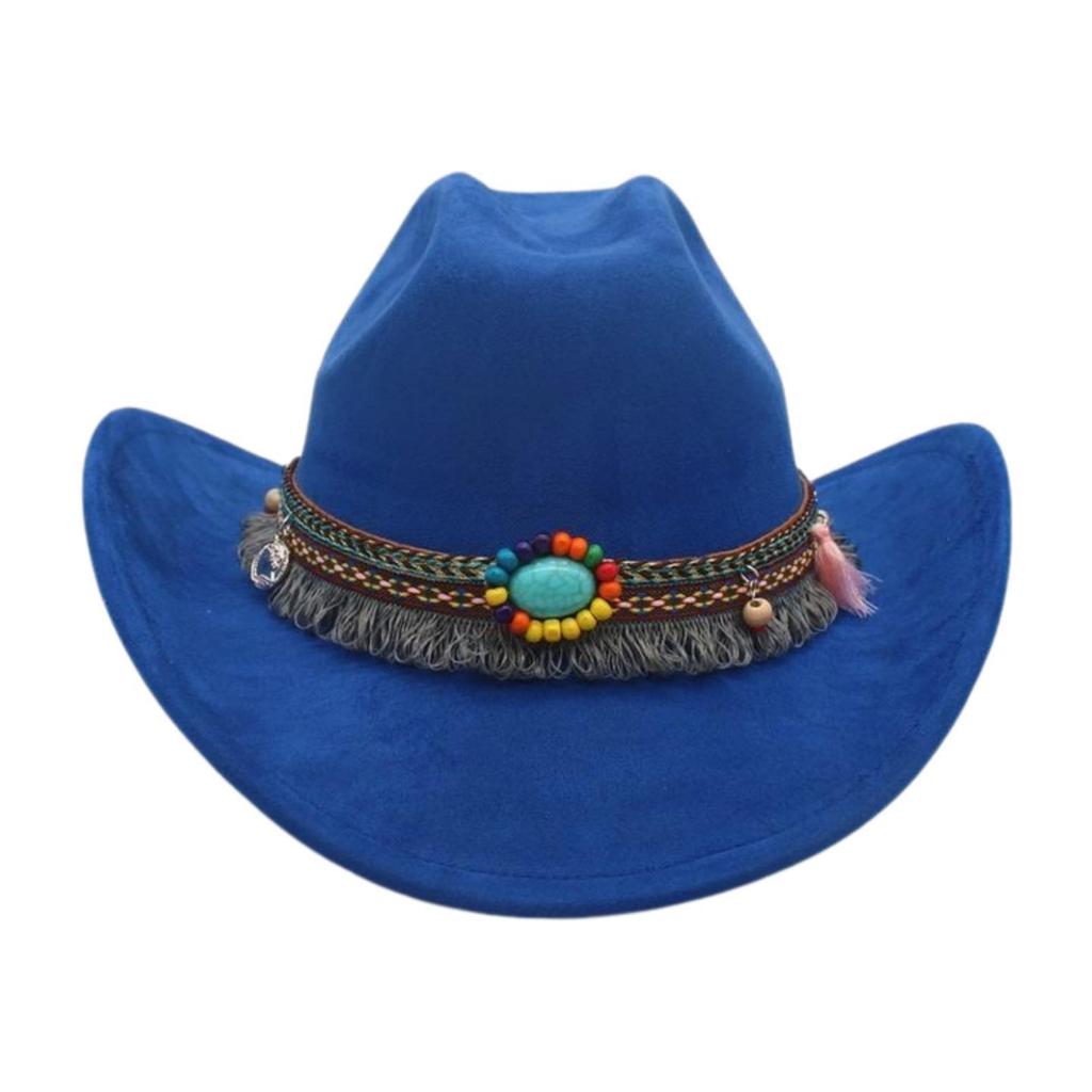 British Style Knight Performance Dance Performance Jazz Hat Ethnic Style Warped Edge Top Hat Travel Cowboy Hat
