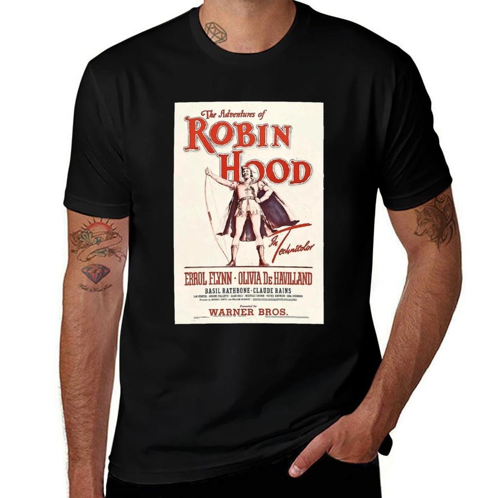 The Adventures Of Robin Hood 1938 Technicolor Epic Swashbuckler Film Tshirt Holiday Vacation Tee Shirt