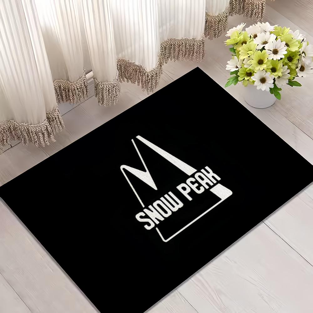 Peak Snow Welcome Doormat - Non-Slip Entrance Rug for Balcony, Bathroom & Bedroom, Cool Home Decor with Logo