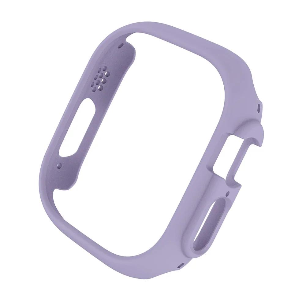 Matte Protective Cover for Apple Watch Ultra 2 PC Transparent Bumper Hard PC Frame Protector Case for Iwatch Ultra 49mm