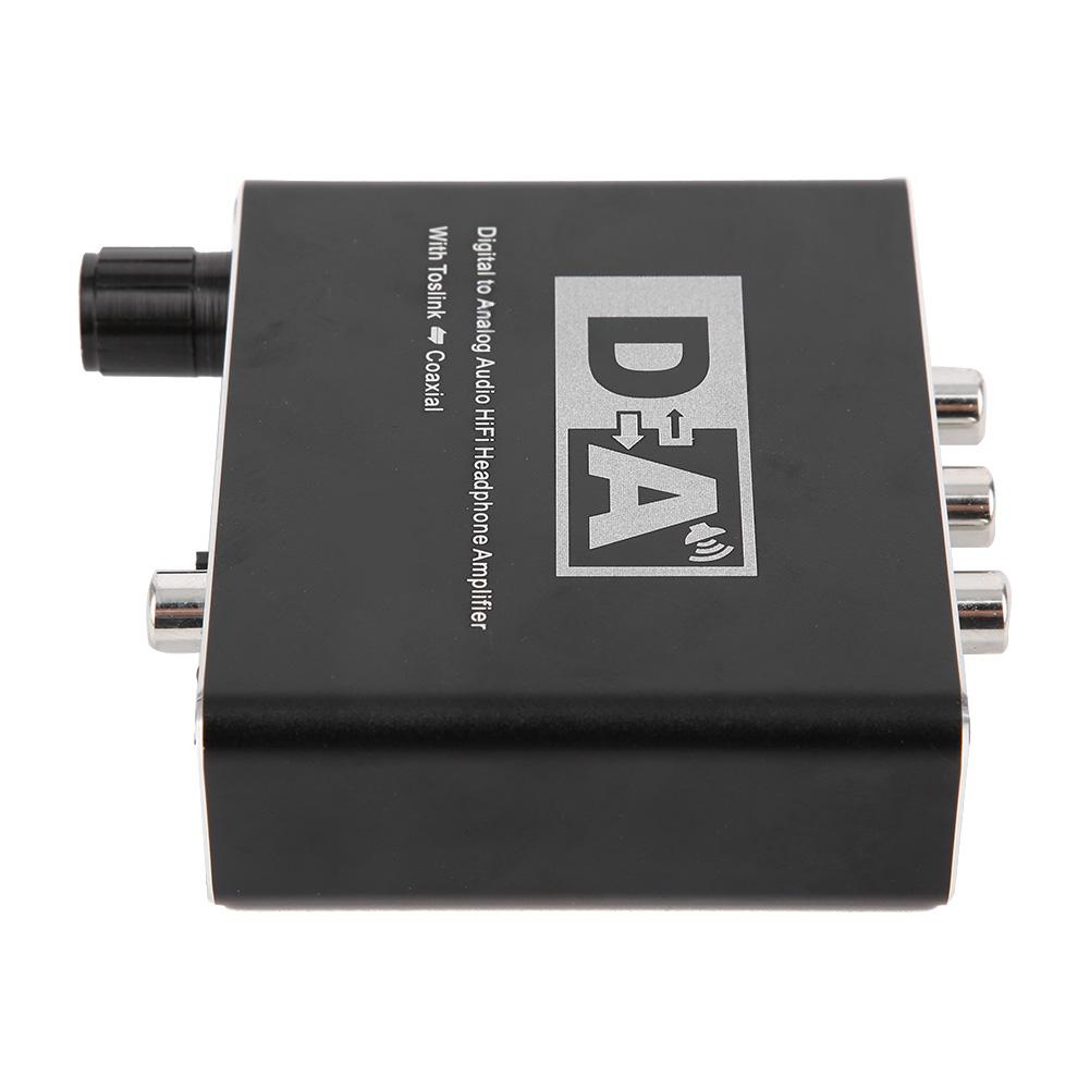 Portable Audio Converter Digital Coaxial Optical Fiber to Analog R L Signal Converter 3.5mm Jack Hifi Amplifier