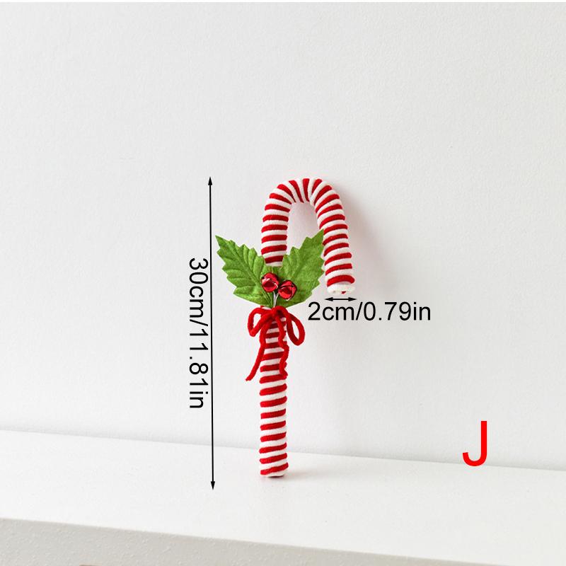 

1 шт. Полиэстер Фестивальное украшение Леденец Рождество Рождественский шар Изысканные украшения для рождественской елки Скрученная палочка Вращающийся G