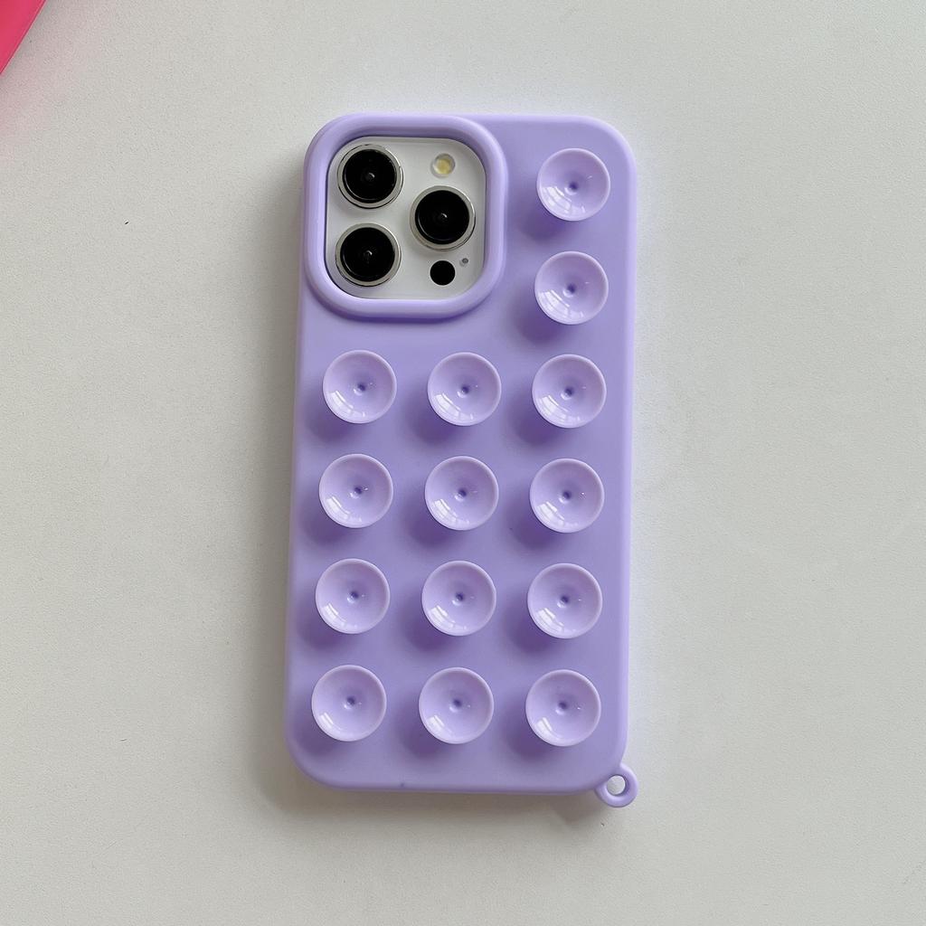 The New Silicone Airbag Suction Cup Case Is Suitable for Apple 16promax Mobile Phone Case 15pro Strong Suction 14 Candy Color