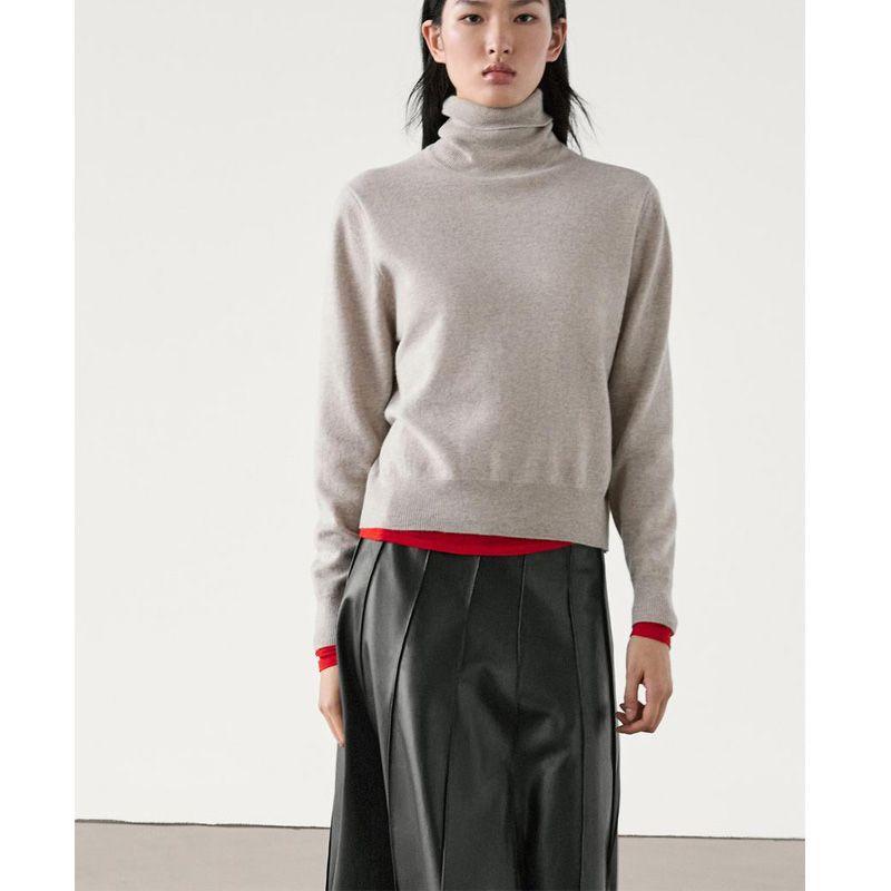 MD Fall and Winter New Women's Clothing Fashion Wind All-Match Commute Turtleneck Long Sleeve Bottoming Sweater Knitwear 5721620
