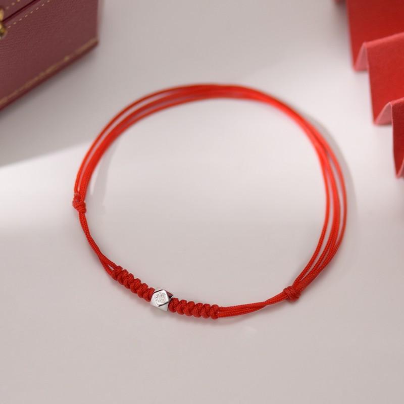 

Новый китайский символ Фэнфу Красная плетеная вручную веревочка Женский ретро-плетеный нишевый дизайн Браслет для девушки