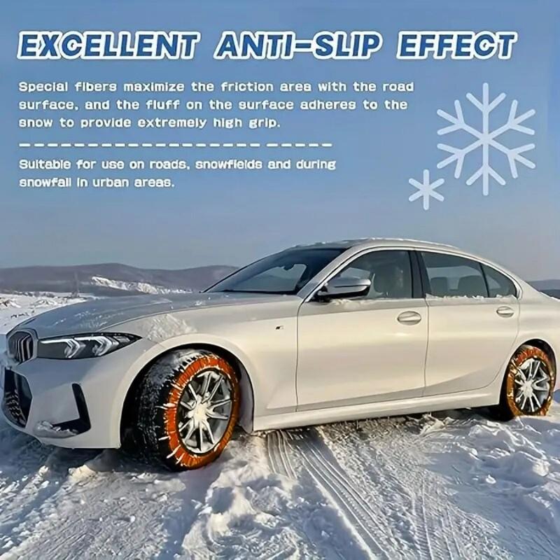 1 Pair Winter Auto Anti-Skid Chain Tires Anti-Freeze Snow Tyre Protection Covers For Car Off-Road SUV Pickup Truck