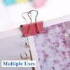 OWLKELA 100 Pcs Colored Binder Clips, Paper Clamps, Paper Binder Clip, Assorted Sizes, Metal Colorful Binder Clips, Ideal for Office, Home and School
