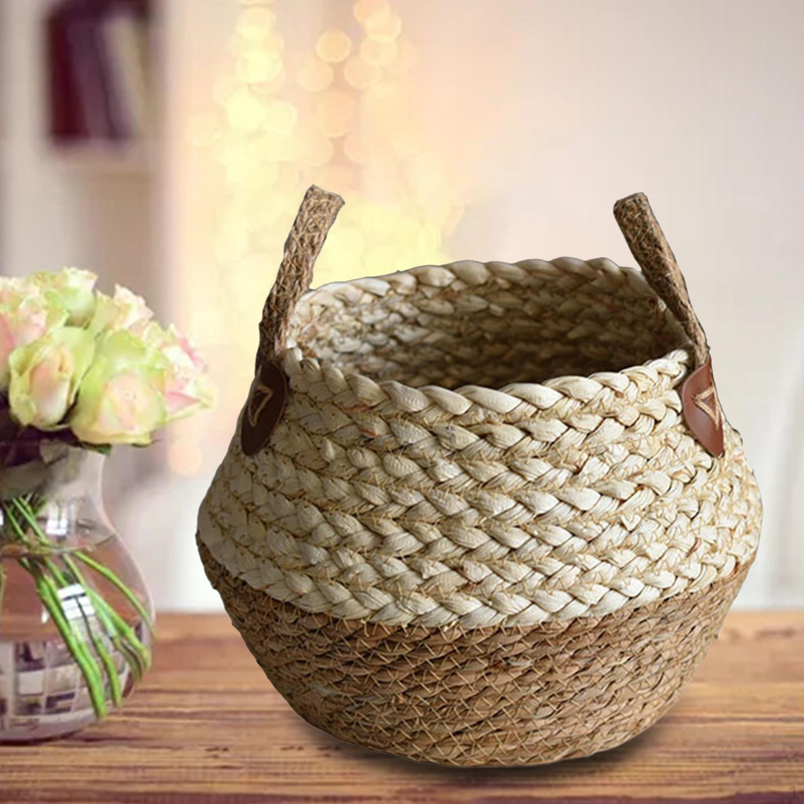 Baskets Decorative Woven Basket for Closet Dorm Brown M 990₽