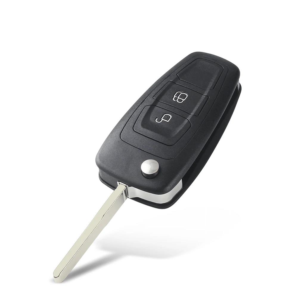 KEYYOU Neue 3 Tasten Für Ford Focus Fiesta 2013 Schlüsselanhänger Gehäuse mit HU101/FO21 Klinge Klappschlüssel Fernbedienung Schlüssel Schale Schlüsselanhänger Gehäuse