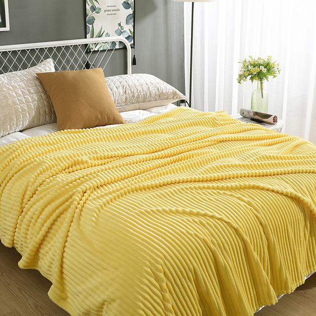 Autumn And Winter Thickened Velvet Blanket Solid Color Sofa Bed Blanket Warm Stitching Fluffy Bedspread Plaid Sofa Cover Blanket
