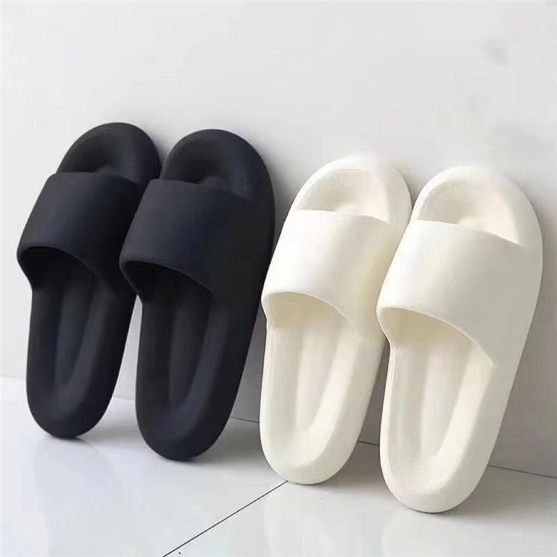 Women's Summer Simple Slippers, Men's Soft Home Slippers, Couple Bathroom Non-slip Sandals, Adult Comfortable Outdoor Beach Shoes