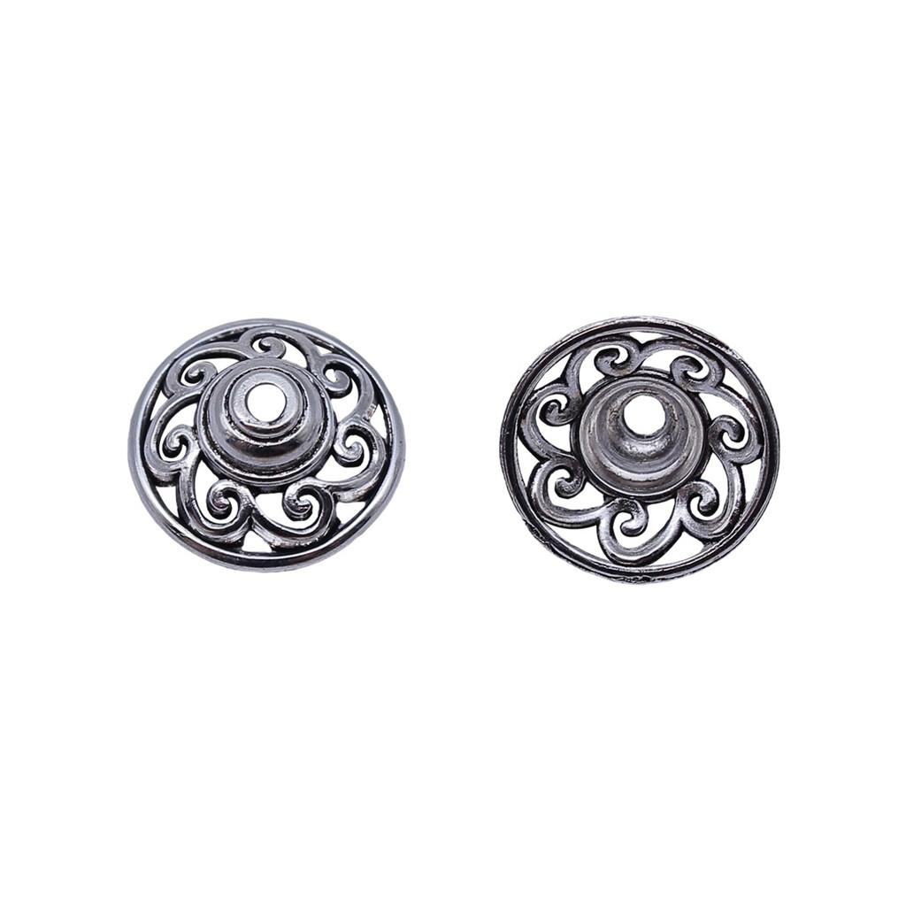 Textured Bead Cap Charms Dome Covers For Pearl And Gemscolor Jewelry Findings