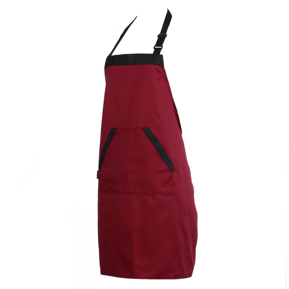 Unisex Halterneck Cooking Baking Aprons Catering Home House Kitchen Apron Aprons with 2 Pockets Kitchen Accessories