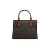 Michael Kors MK Hamilton Monogram Commuter Fashion Design Leather And Synthetic Leather Shoulder Crossbody Tote Bag Small 35F1GHMS1B-BROWN