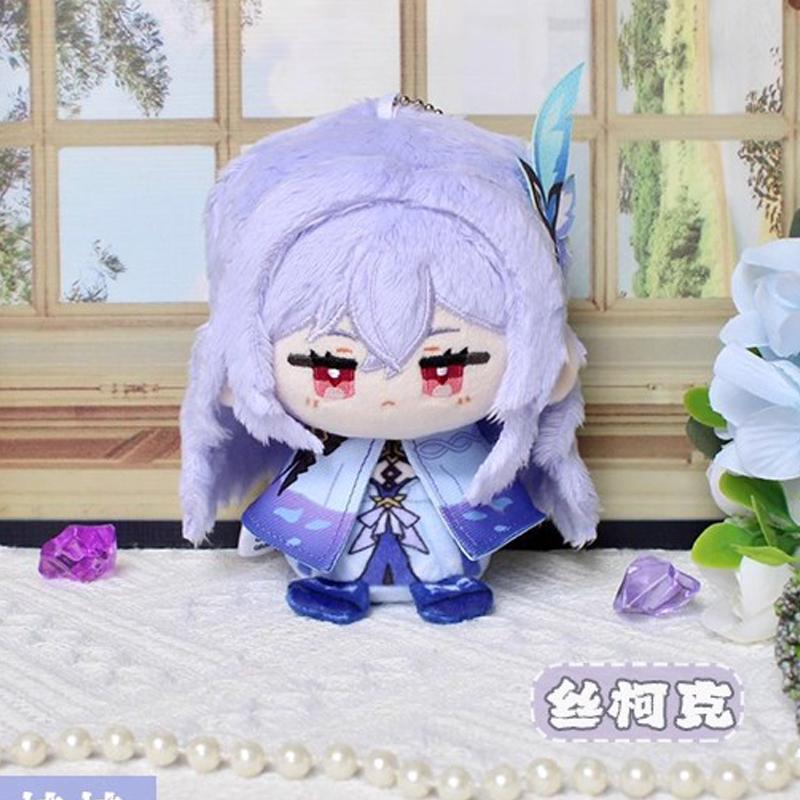 10cm Game Impact Plush Varka Durin Flins Sandrone Columbina Lauma Nefer Skirk Cute Cartoon Dolls Bag Pendant Keychain Gift