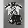 The Summer New 3D Statue of Liberty Print Set Casual Fashionable Soft Comfortable Breathable and Lightweight Unisex's Suit