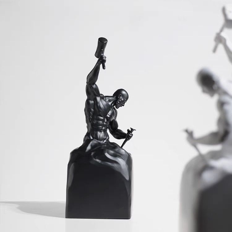 36cm Rzeźba Człowieka, Który Sam Się Stworzył Famous Self Made Man Statues Odlewy Rzemiosło Artystyczne Do Dekoracji Domu Ogrodu Ornamenty Kolekcje