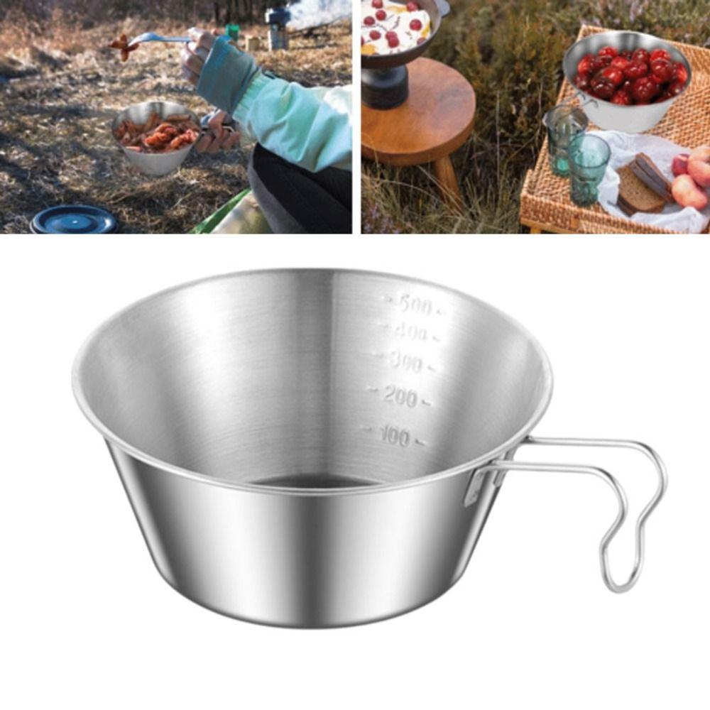 Stainless Steel Camping Cup Lightweight Portable Bowl Durable Sierra Cup  Backpacking