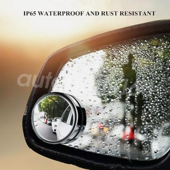 2Pcs Blind Spot Mirrors Round HD Glass Convex Side Car Rear View Mirror