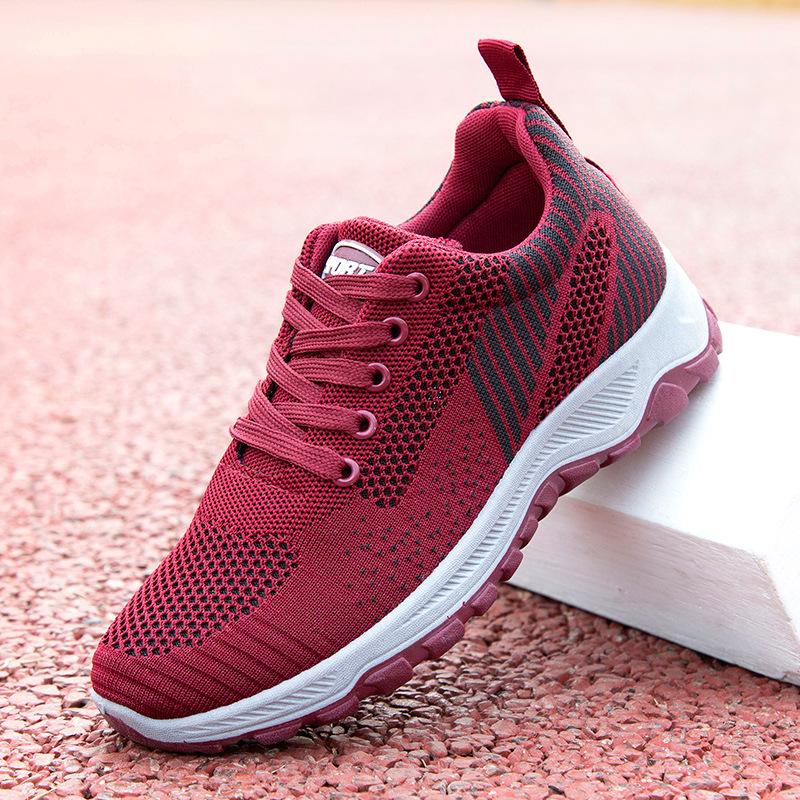 

New spring fly-woven mesh walking shoes fashionable and comfortable couple sports shoes trendy casual shoes student running shoes 36