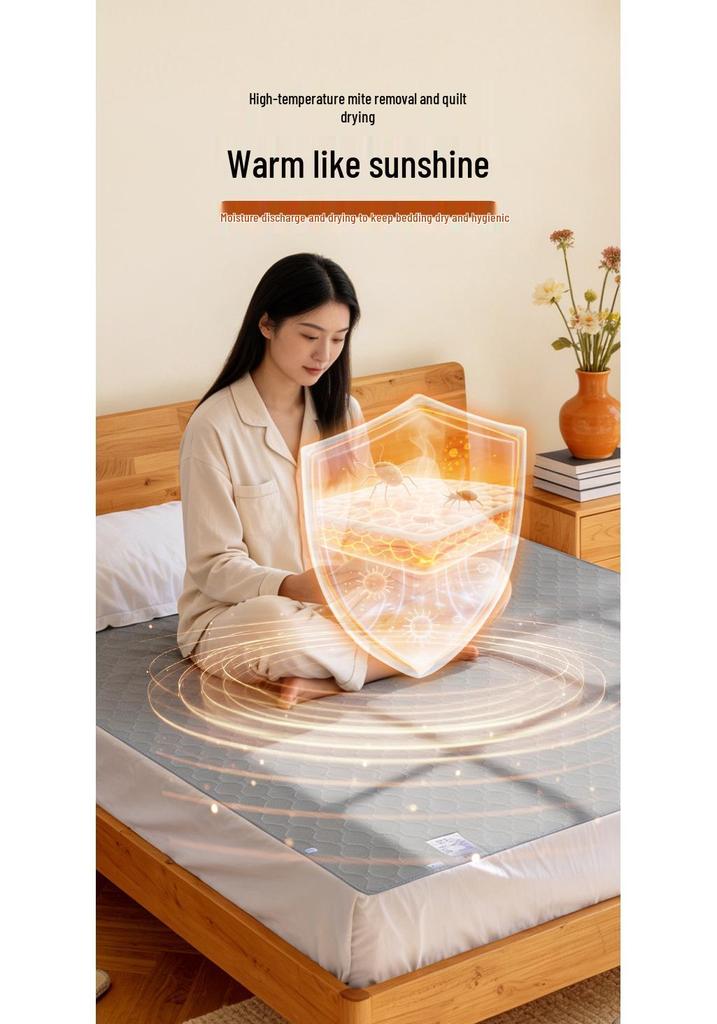 Smart Dual Control Electric Blanket - Milk Fleece, Temperature Control, Mite Removal, Ideal for Dorms & Homes