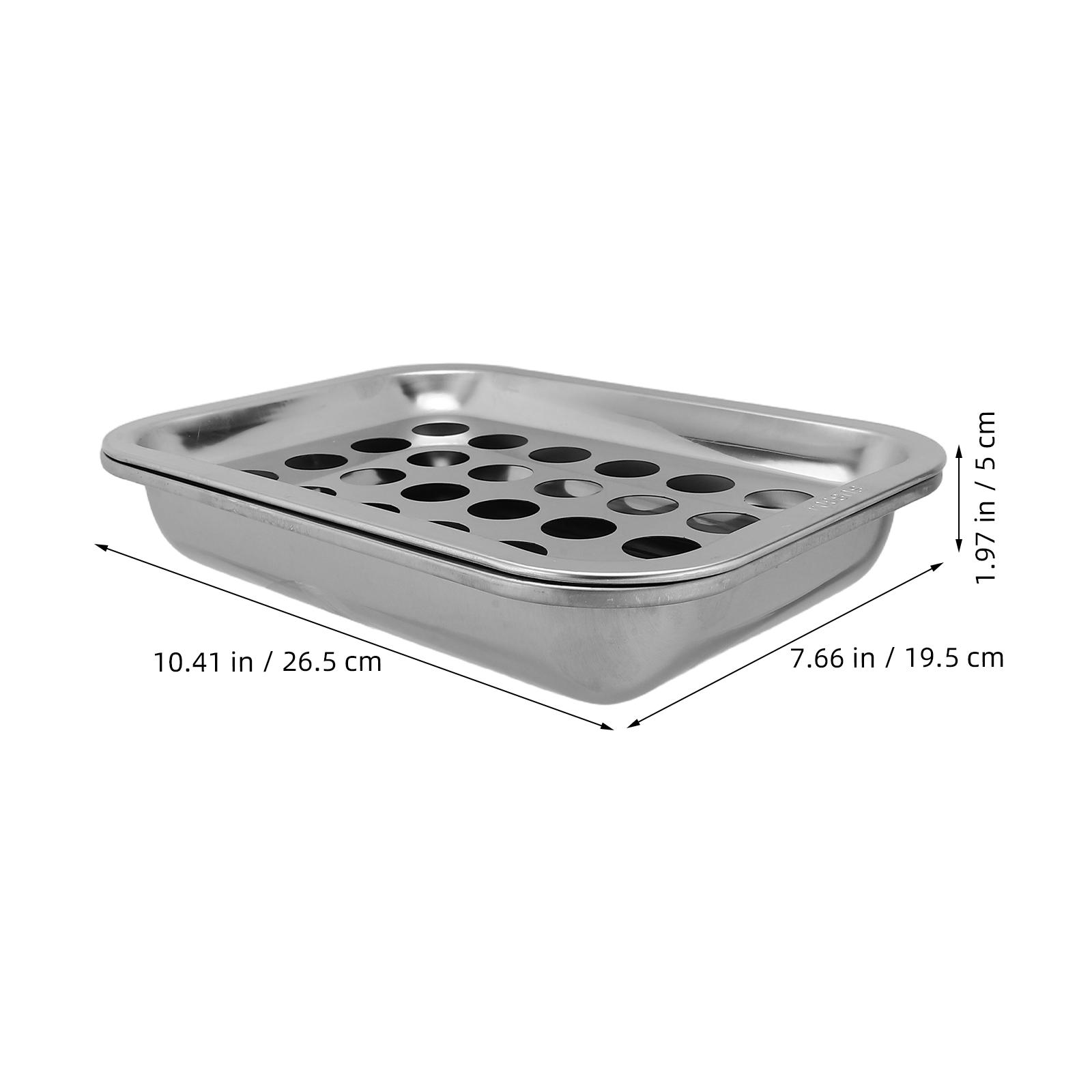 

1Set Stainless Steel Communion Cup Tray 24 Hole Church Worship Supplies Holy Communion Ware Rectangular Sacrament Serving Tray серебряный