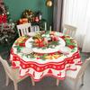 Christmas Snowman Elk Santa Claus Round Tablecloth Navidad Natal Noel Ornament Merry Christmas Decor For Home 2025 New Year 2025