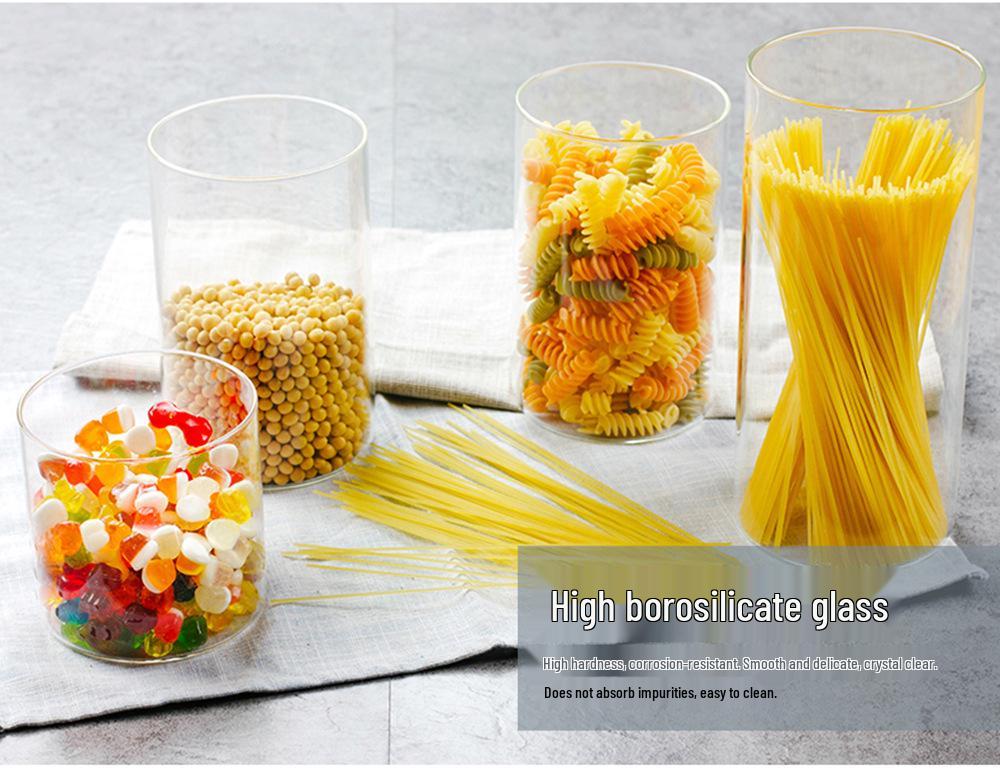 Airtight Lead-Free Glass Storage Jar for Coffee, Tea, Grains, and Dry Goods