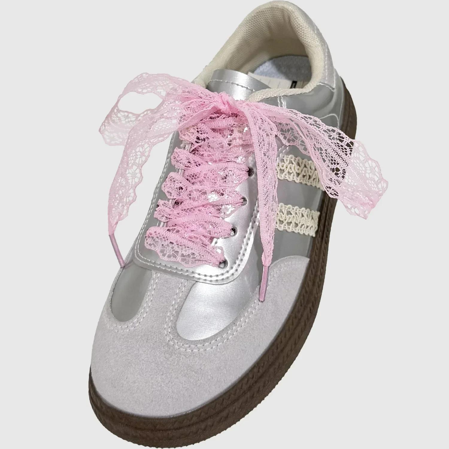 

Flat Lace Shoe Laces Shoelaces for Women 3CM Width 80CM/100CM/120CM Length Canvas Sneakers Outdoor Casual Shoes Shoelace 100cm рожевий