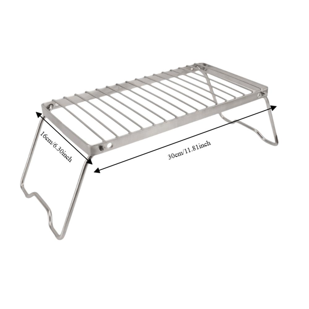 Sliver Backpacking Grill Stainless Steel Folding Grill Rack Campfire Grill  Camping Grate