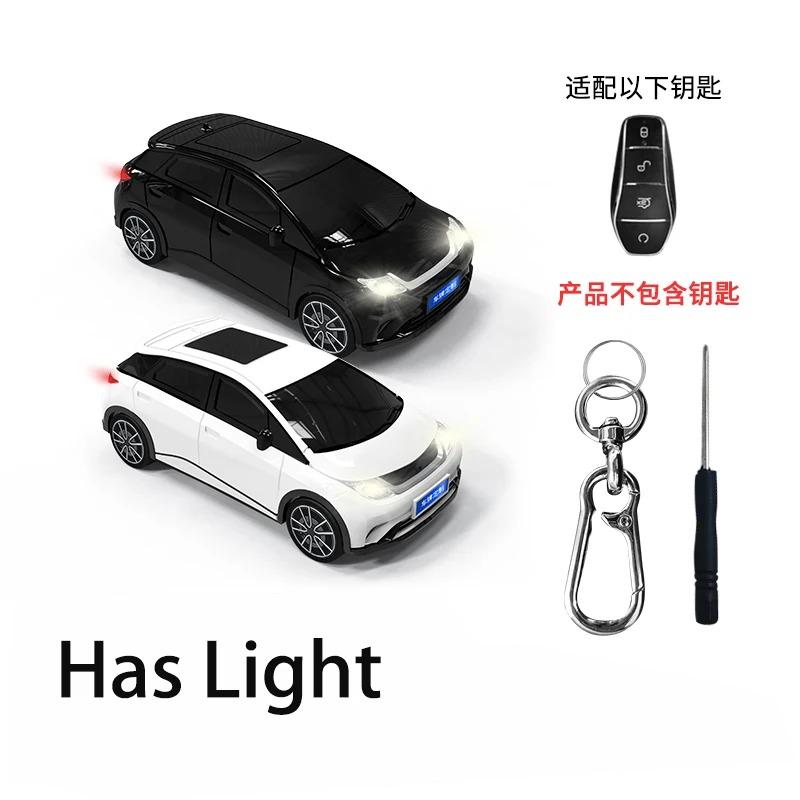 For Byd Dolphin Car Moldel Key Case For Byd Atto 3 Han Ev Dolphin 4 Button Remote Car Key Cover Holder Fob Keychain Accessories