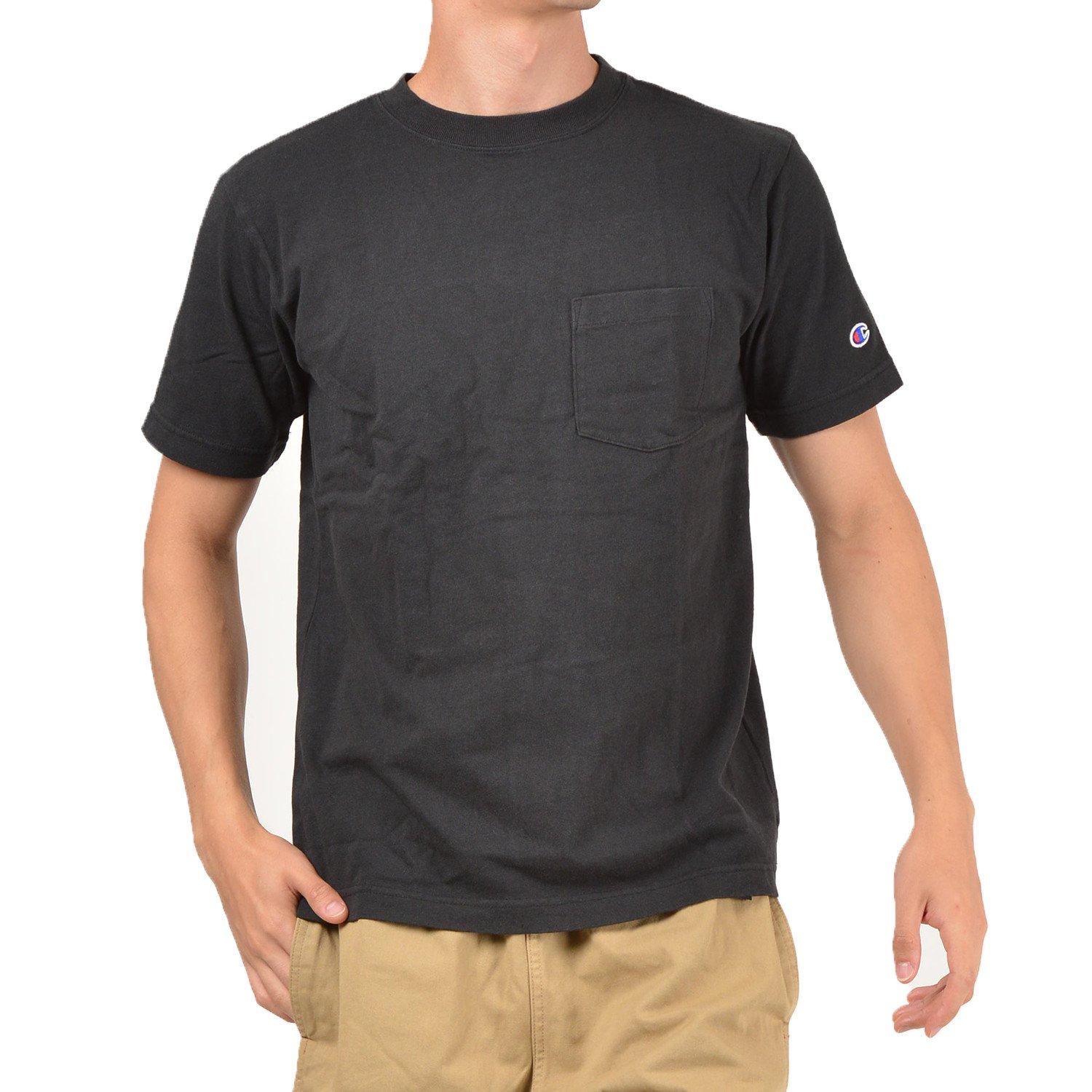 [Champion] T-Shirt C3-M349 Men s Black XL (Japan Size XL Equivalent)