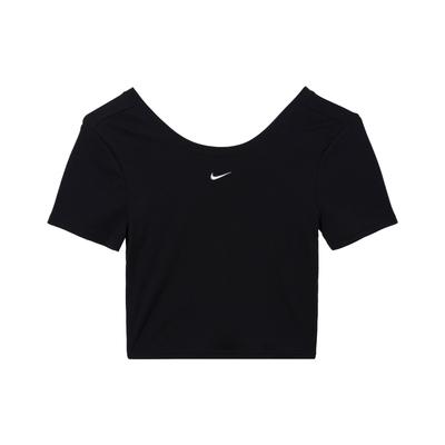Solid Color Round Neck Casual Short Sleeve T-Shirt Women Tops Black FN3665-010