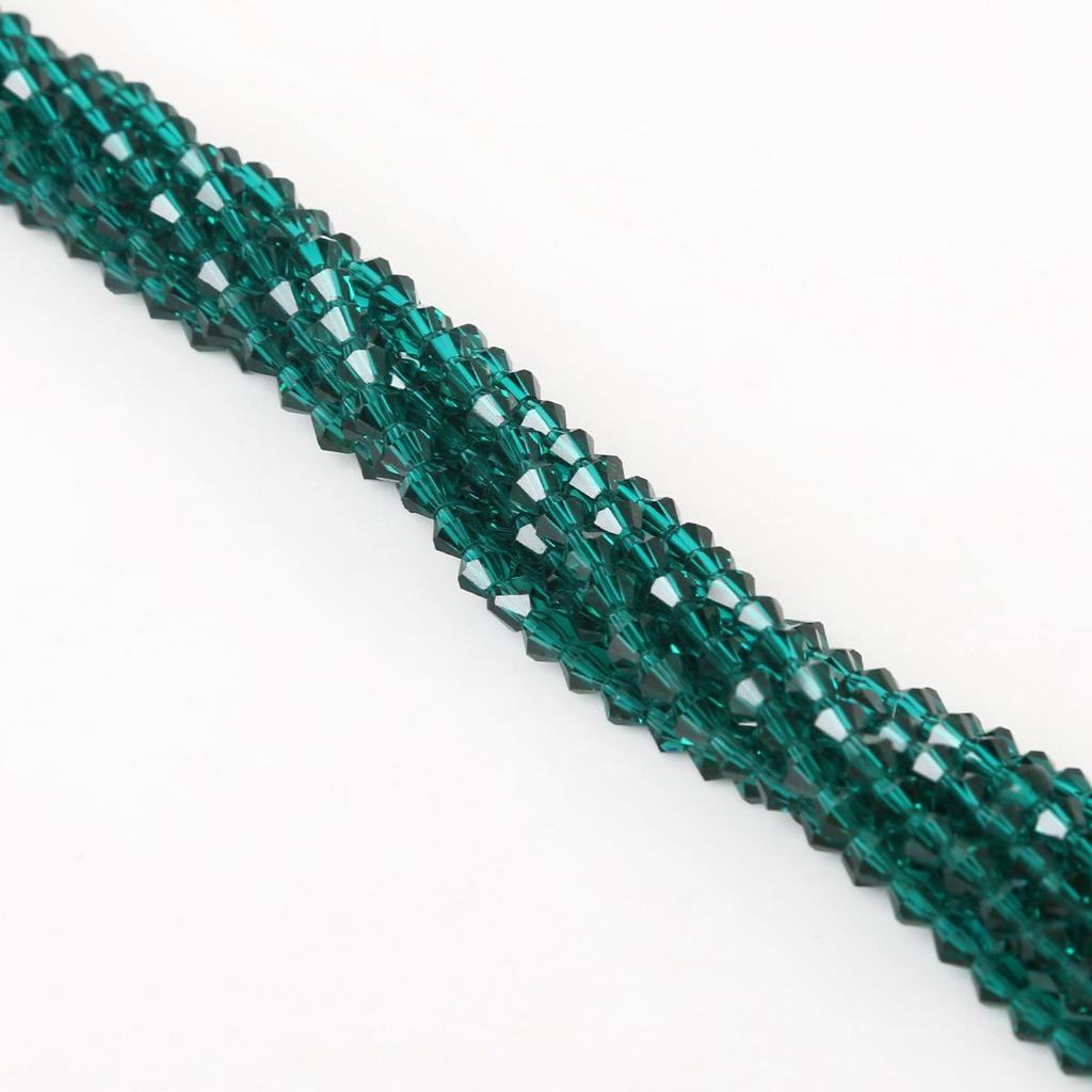 4mm Faceted Diamond Crystal Glass Beads for Handmade Hair Accessories