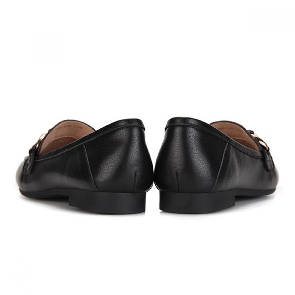 BARBARA Leather Basic Chain Loafer Bbg140bk